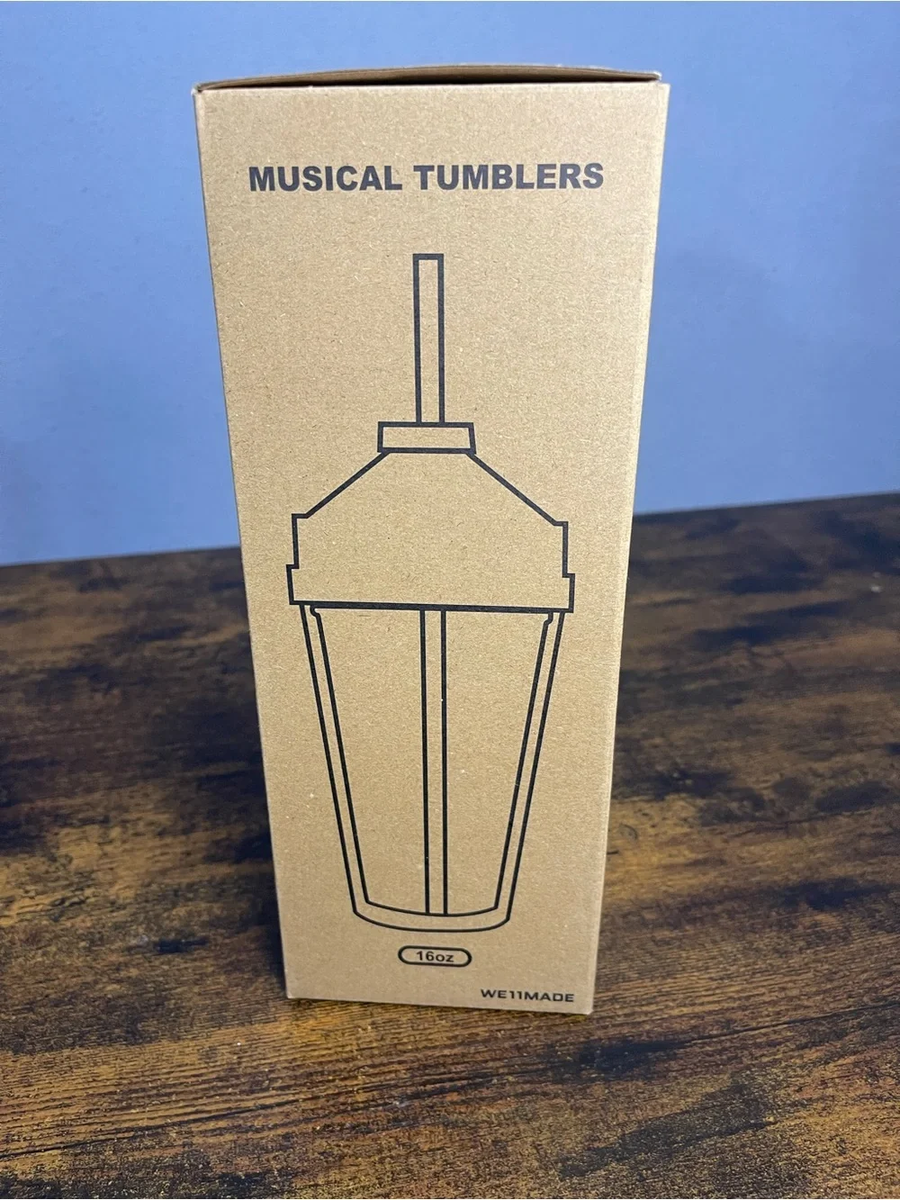 WE11MADE 16oz Acrylic Musical Tumbler w/ Lid & Straw BPA-Free Double Wall